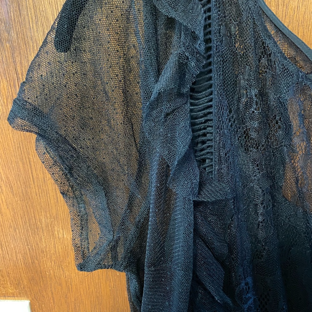 Torrid size 1 black lace and mesh maxi dress NWT - Picture 3 of 11